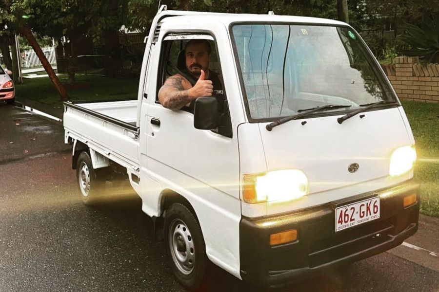 Steve in his Kei Truck in Brisbane, Australia